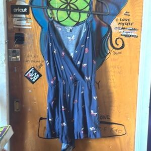 Old Navy Blue Floral Romper
